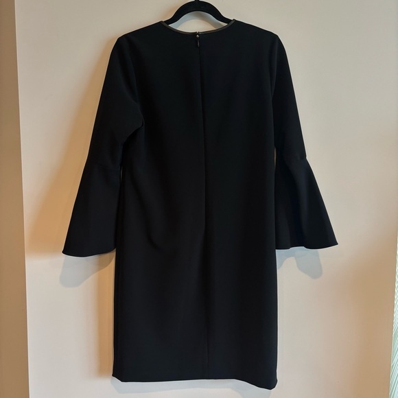 Polo Ralph Lauren Black Bell Ruffle Sleeve Sheath Dress Quiet Luxury Classic - Picture 5 of 13